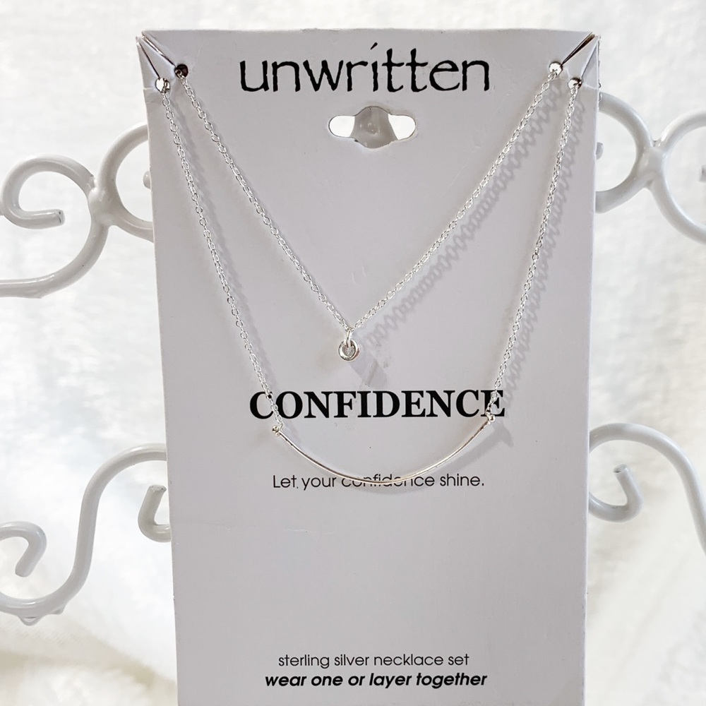 Unwritten sterling silver layered necklace